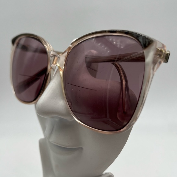 Vintage Nine To Five Gray Translucent Oval Sunglasses Frames - Picture 3 of 6